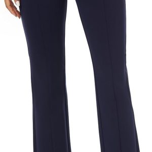 Women’s High Waist Stretchy Bootcut Dress Work Slacks Pants with Pockets