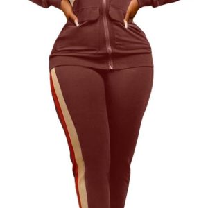 2 Piece Outfits for Women Casual Wide Leg Pants Set Outfits Sexy Front Crop Tops High Waist Jumpsuits Set