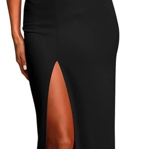 PRETTYGARDEN Womens High Slit Maxi Dress