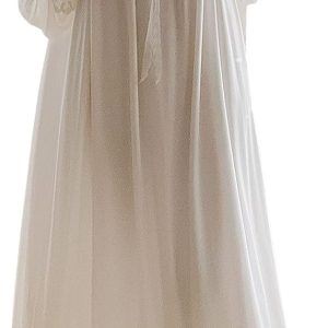 Women’s Lace Nightgown Long Sleeve Sleepwear Nightdress