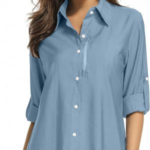 Women’s UPF 50 Long Sleeve Sun Protection Shirts Quick Dry Outdoor Fishing Hiking Travel Shirt